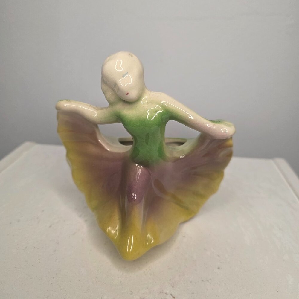 Vintage Shawnee Dancing Lady Planter 5.5 Inches